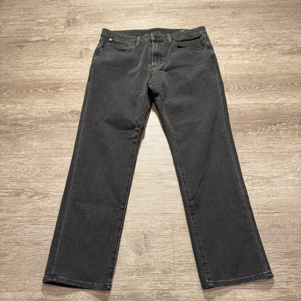 Bonobos Jeans Mens 32 Black Denim Slim Straight Cotton Blend 32x27 Casual Adult